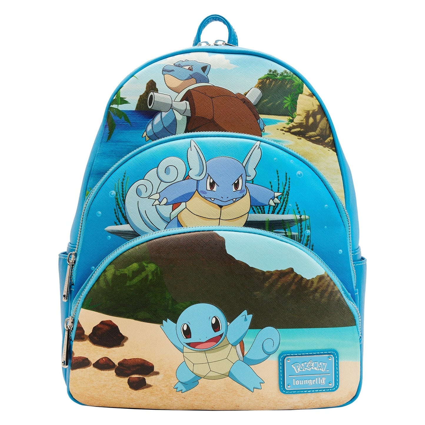 Loungefly Pokémon™ Squirtle Evolutions Triple Pocket Backpack