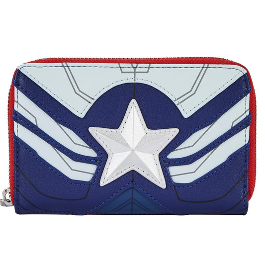 Loungefly Marvel Falcon Captain America Zip-Around Wallet