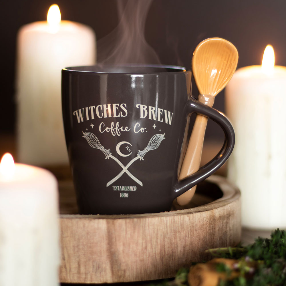 Witches Brew Coffee Co. Halloween Mug and Spoon Set