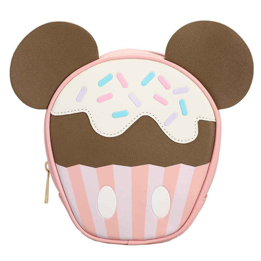 Bioworld Disney Mickey Mouse Sweet Tooth Cupcake Travel Cosmetic Bag
