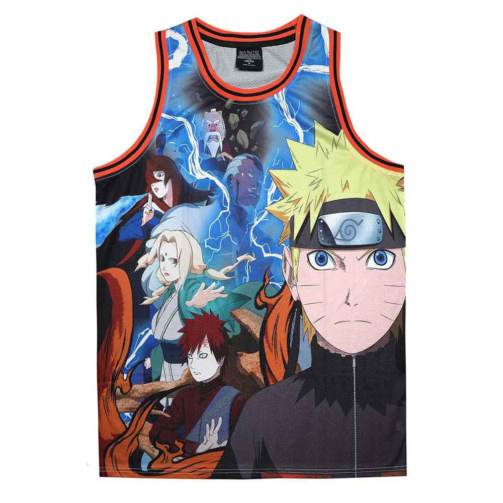 Bioworld Naruto Sublimated Characters Basketball Jersey