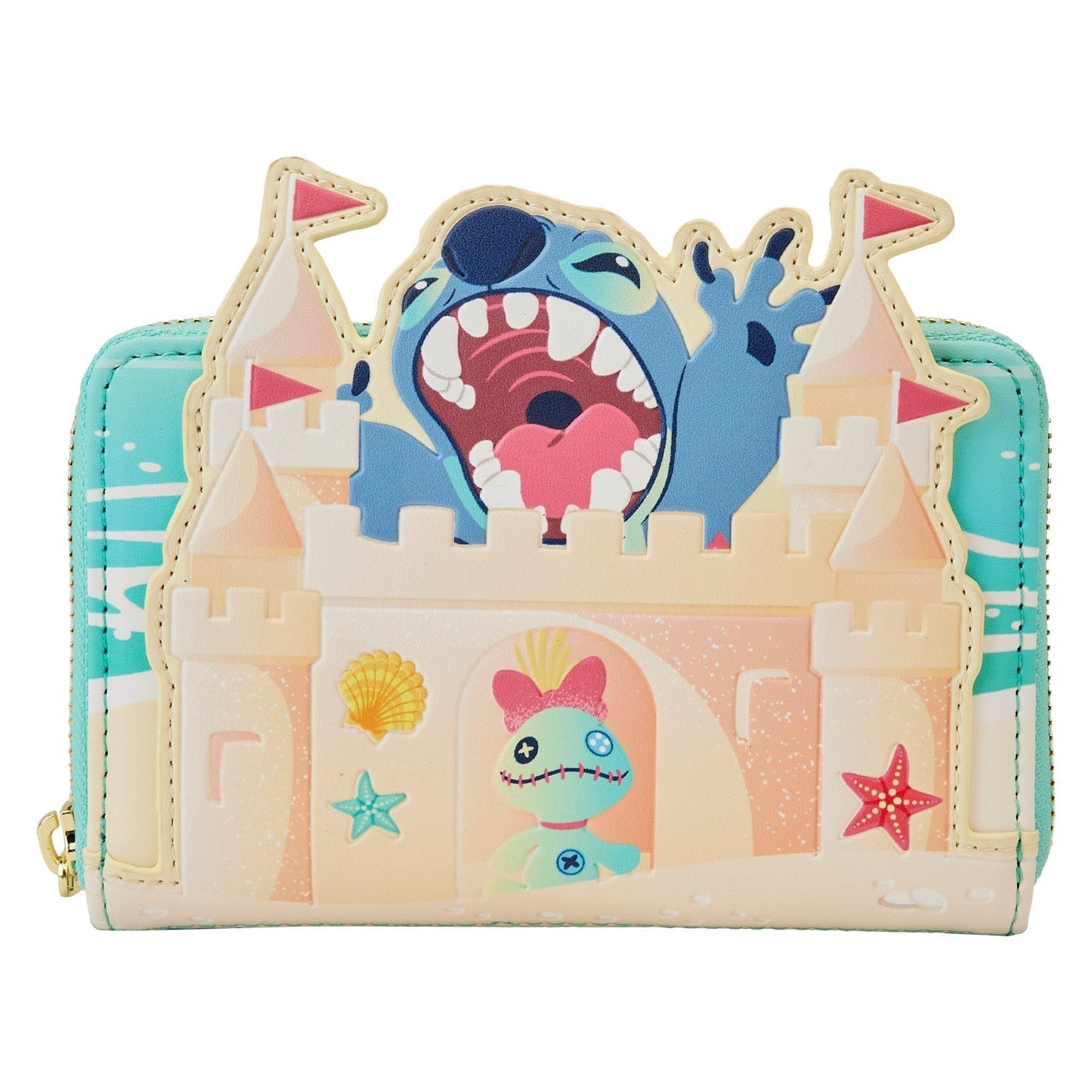 Loungefly Disney Stitch Sandcastle Beach Surprise Zip-Around Wallet