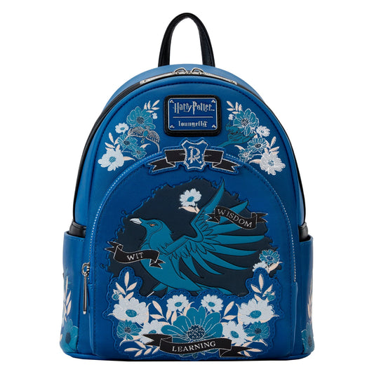 Loungefly Harry Potter Ravenclaw House Floral Tattoo Mini Backpack *PRE-ORDER ITEM*