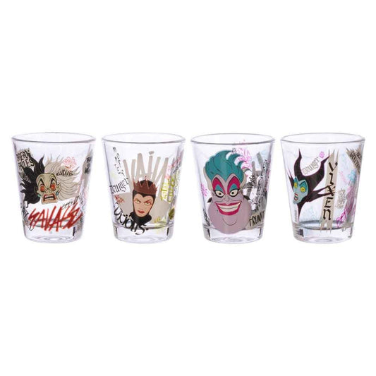 BioWorld Disney Villains 2 oz Shot Glass Set of 4