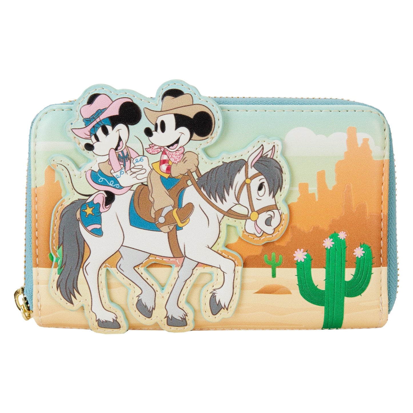 Western Mickey & Minnie Zip Around Wallet *PRE-ORDER ITEM*