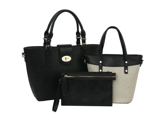 Paton 3-in-1 Tote Handbag Black