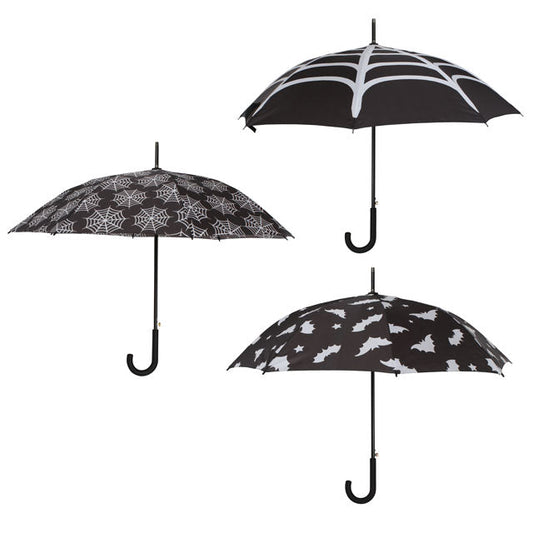 Gothic Bat and Spiderweb Umbrella