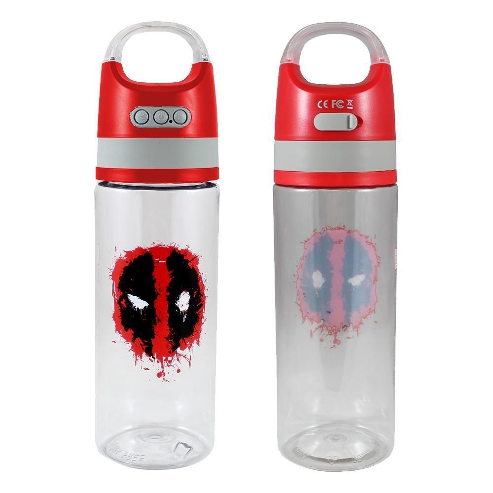Marvel Deadpool 18 oz. Tritan Water Bottle with Wireless Speaker