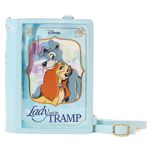 Loungefly Disney Lady And The Tramp Classic Book Convertible Crossbody Purse