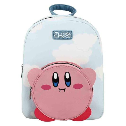 BioWorld Kirby Die-Cut Pocket & Cloud Print Mini Backpack