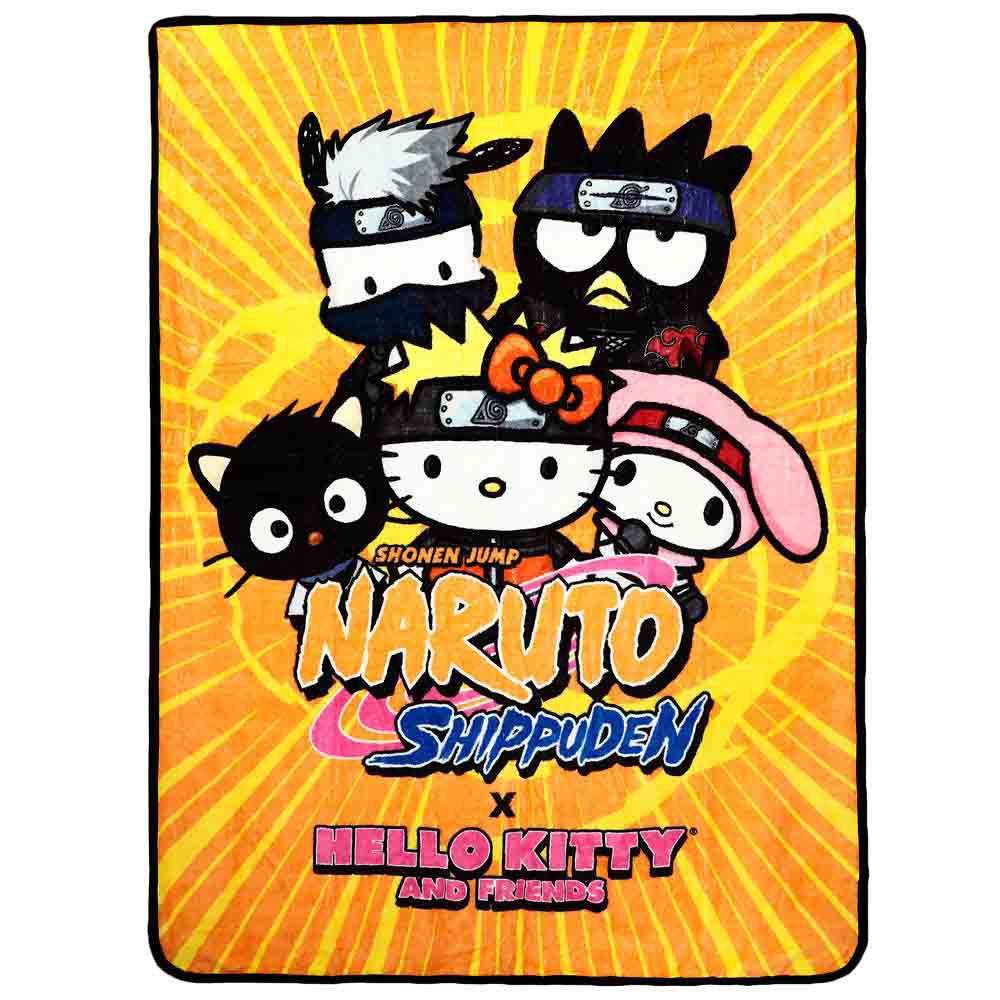Naruto X Hello Kitty Digital Throw Blanket