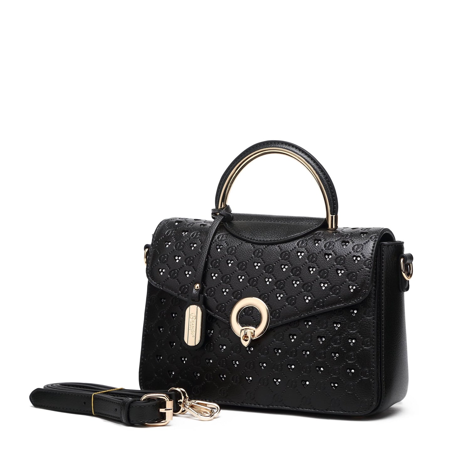 Millionaire Crystal Matte Small Evening Handbag Black