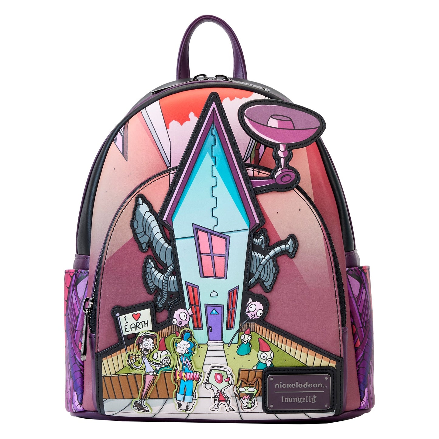 Loungefly Nickelodeon Invader Zip  Secret Lair Mini Backpack