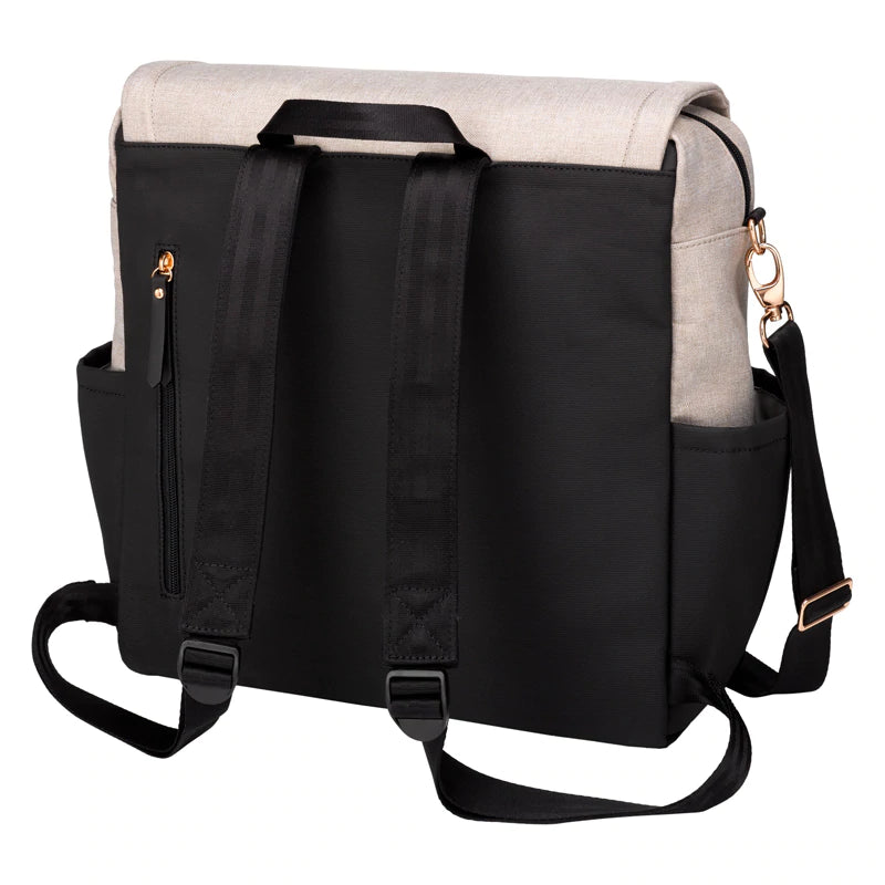 Petunia Pickle Bottom Boxy Backpack In Sand And Black