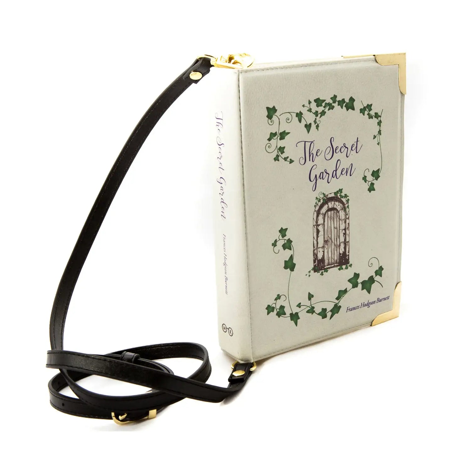 Well Read The Secret Garden Grey Book Crossbody Purse Small Bag
