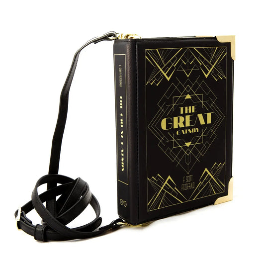 Well Read The Great Gatsby Art Deco Book Crossbody Purse Large Bag