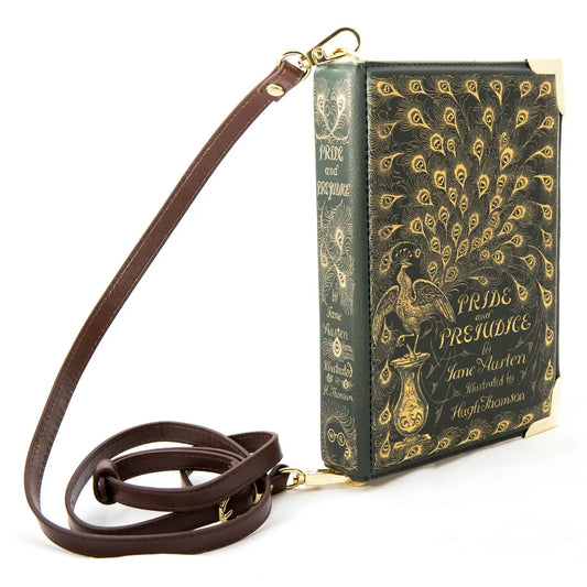 Well Read Pride And Prejudice Green Book Crossbody Purse Large Bag