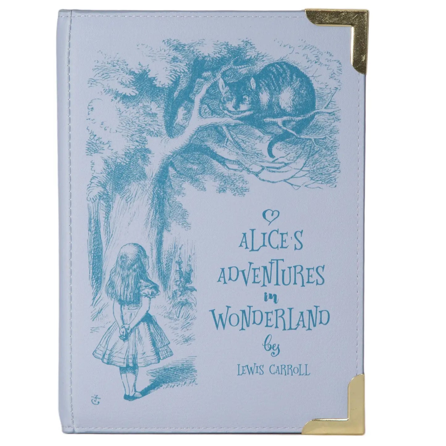 Well Read Alice In Wonderland Purple Book Crossbody Purse Small Bag