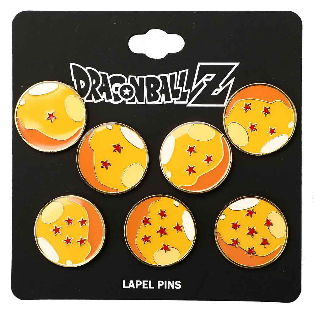 Bioworld Dragon Ball Z Dragon Balls Lapel Pins - Set of 7