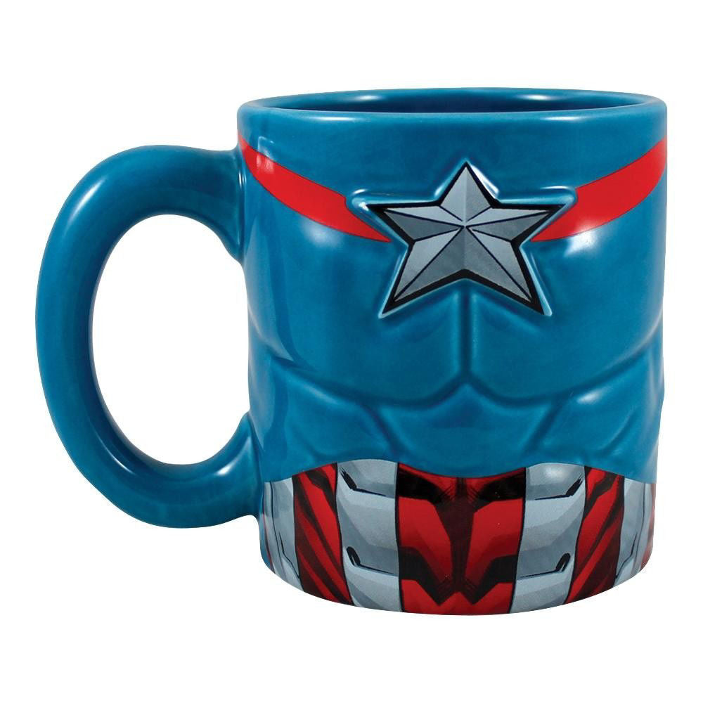 BioWorld Marvel Captain America 20 oz Sculpted Ceramic Mug