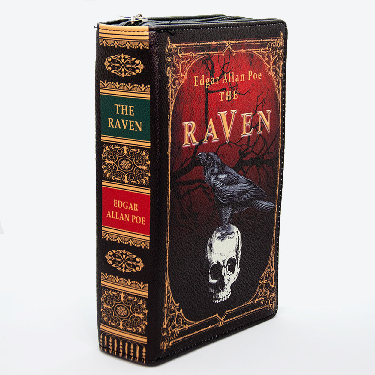 The Raven by: Edgar Allen Poe Clutch & Crossbody Black