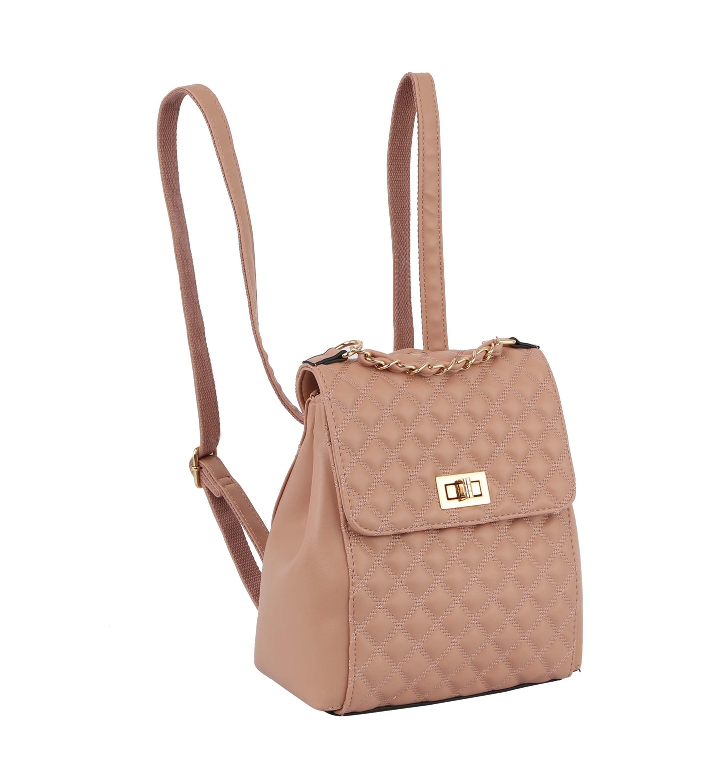 Quilted Reversible Mini Backpack Mauve