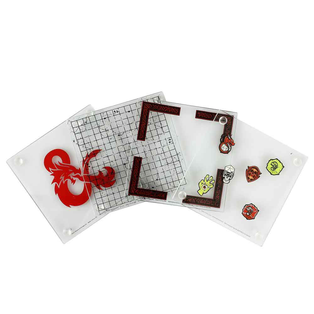 BioWorld Dungeons & Dragons Stacking Glass Coasters Set of 4