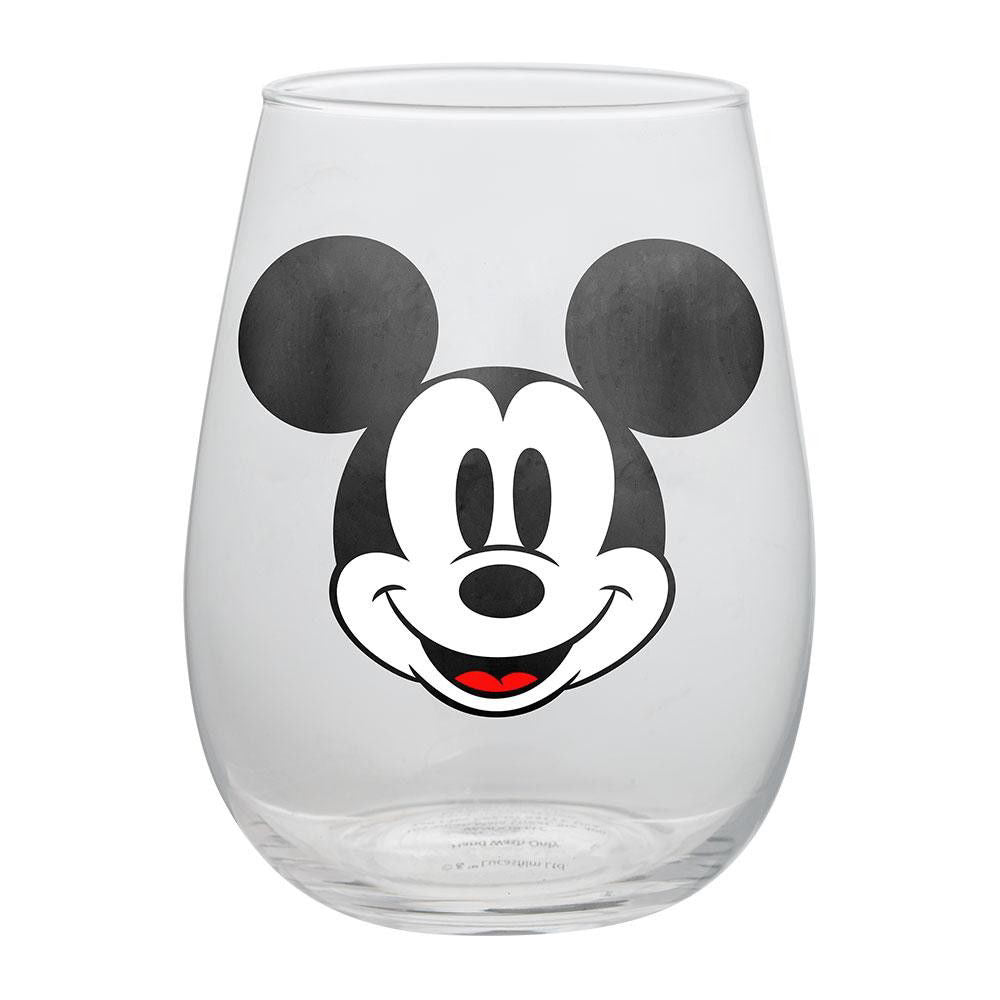 BioWorld Disney Mickey & Minnie Mouse 18 oz Contour Glass Set of 2
