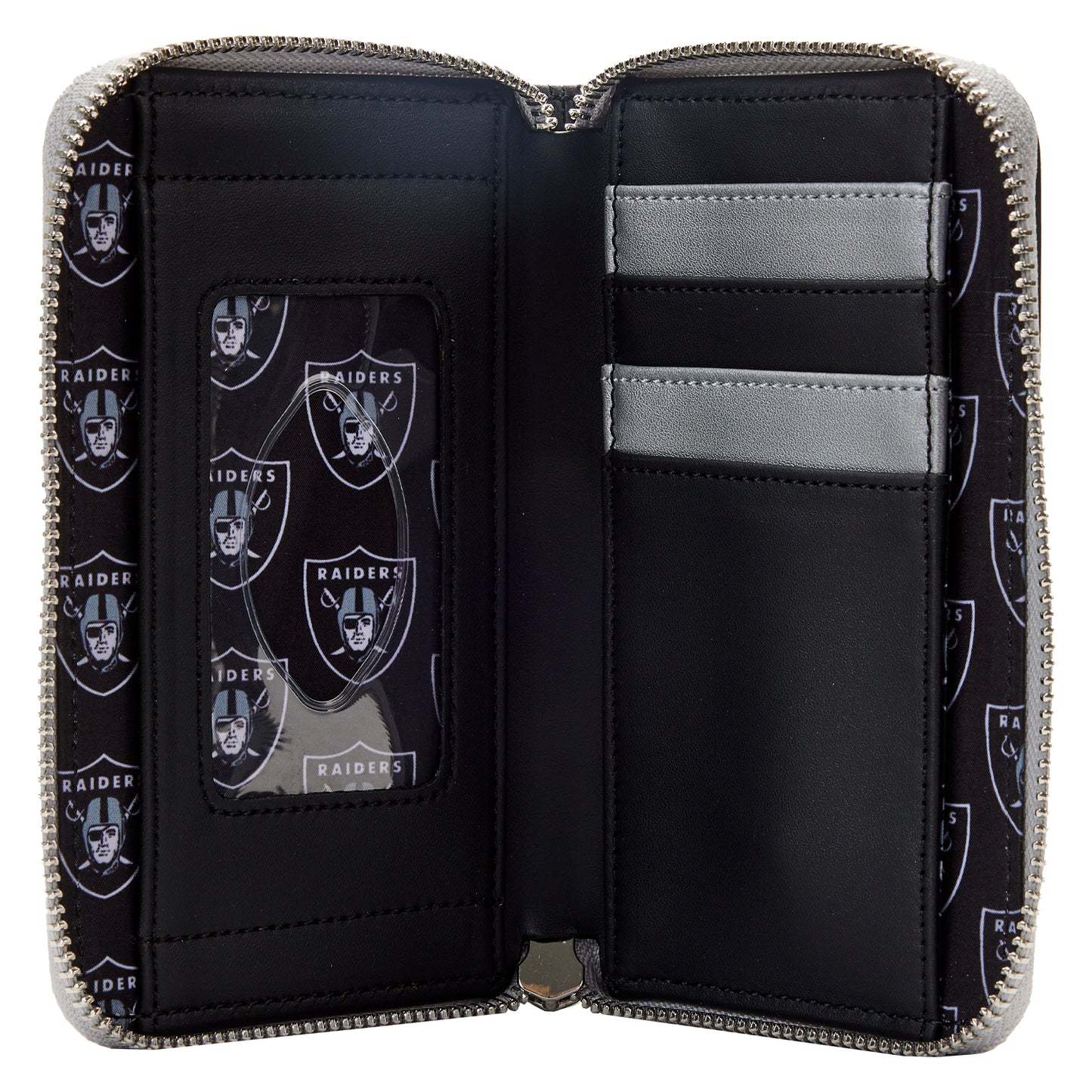 Loungefly NFL Las Vegas Raiders Patches Zip Around Wallet