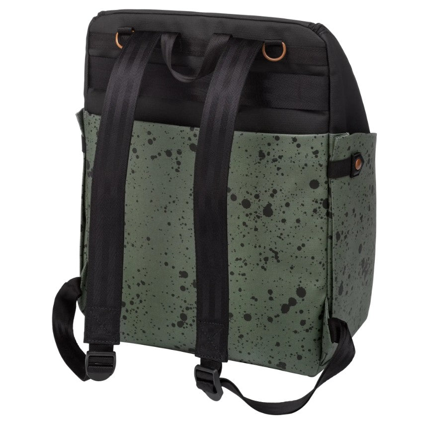 Petunia Pickle Bottom Tempo Backpack Diaper Bag in Olive Inkblot