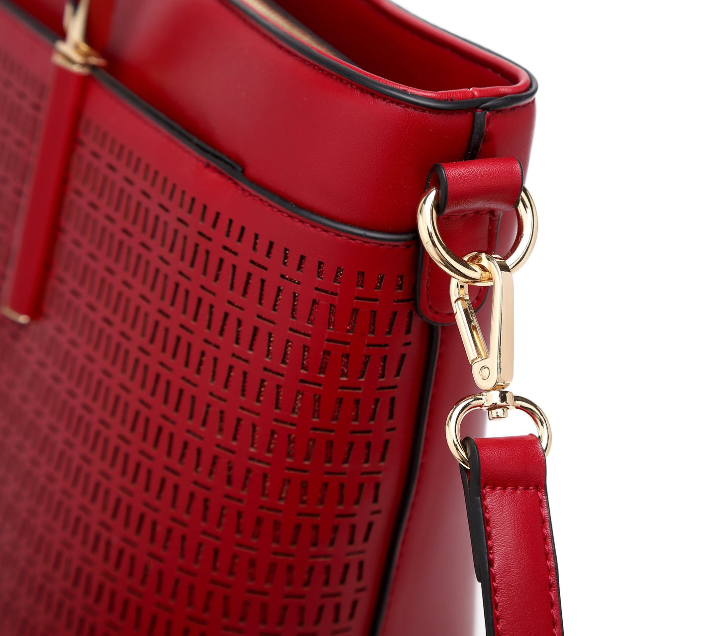 Sacred Love Crystal Large Tote Handbag Red