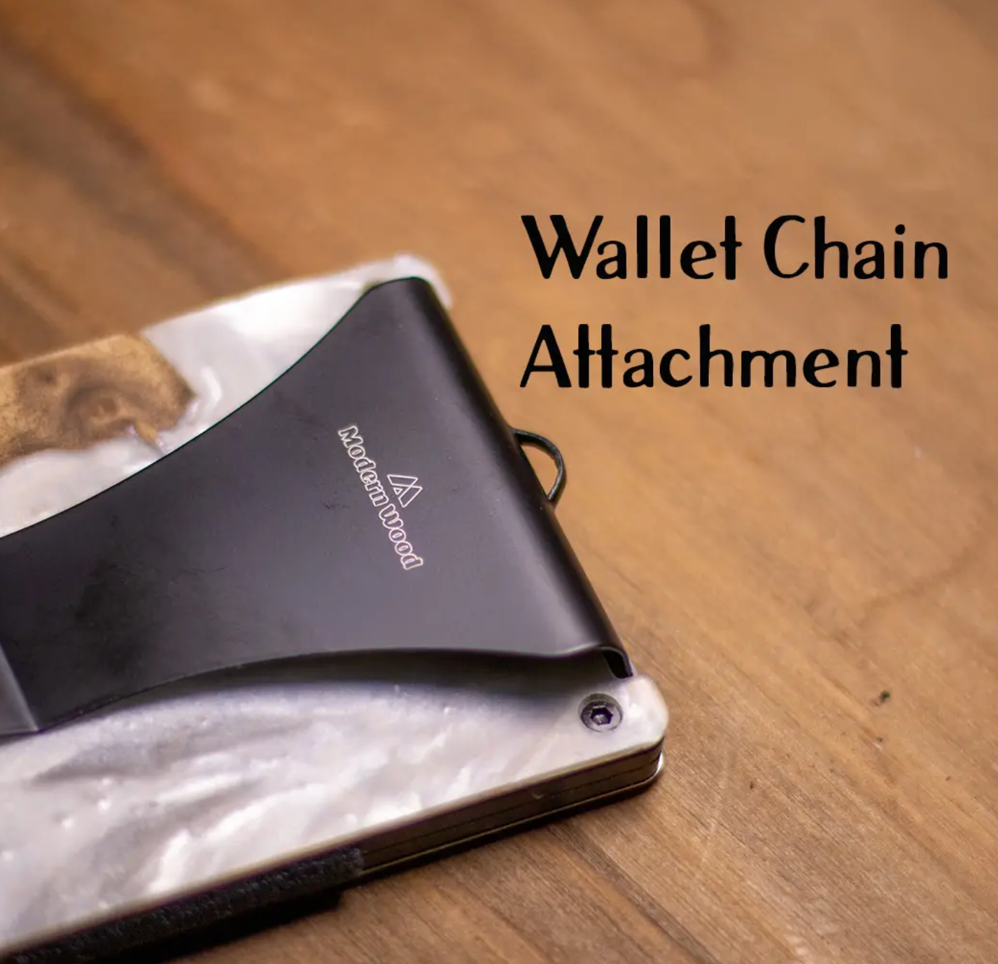Wood & Teal Resin Minimalist Wallet Front Pocket Wallet