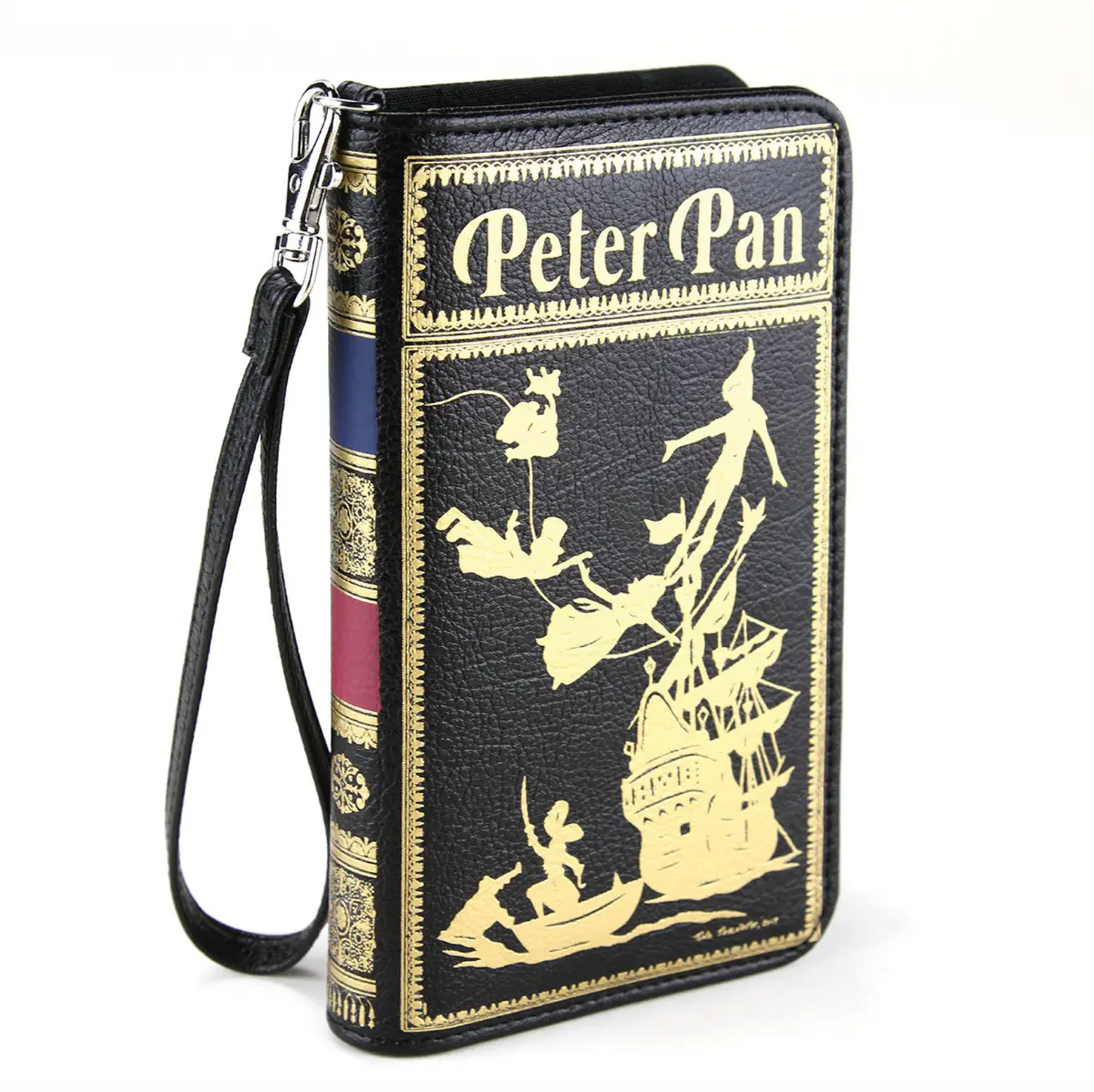 Peter Pan By: J.M. Barrie Book Wallet With Wrist Strap