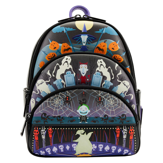 Loungefly The Nightmare Before Christmas Glow Triple Pocket Mini Backpack