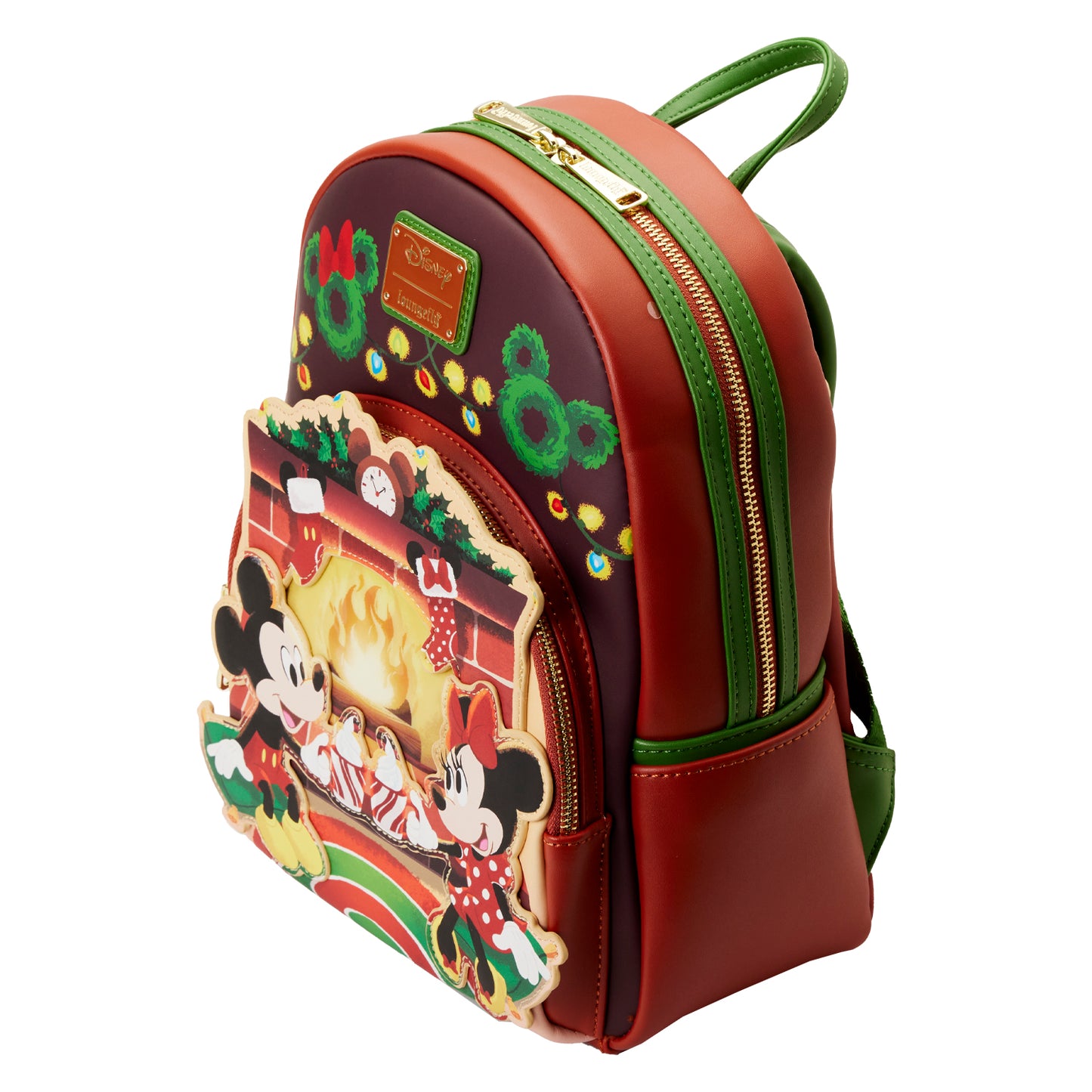 Loungefly Disney Mickey Minnie Hot Cocoa Fireplace Light Up Mini Backpack
