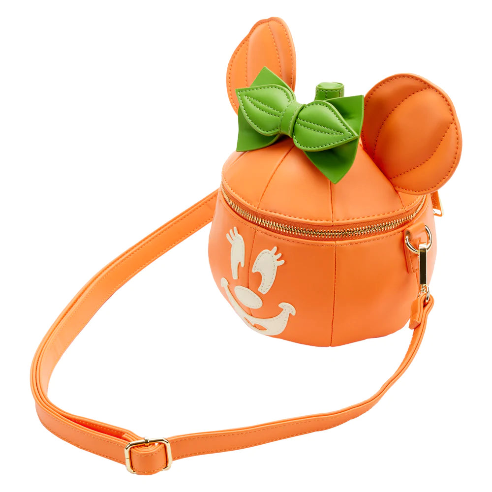 Loungefly Minnie Mouse Glow in the Dark Pumpkin Crossbody Bag