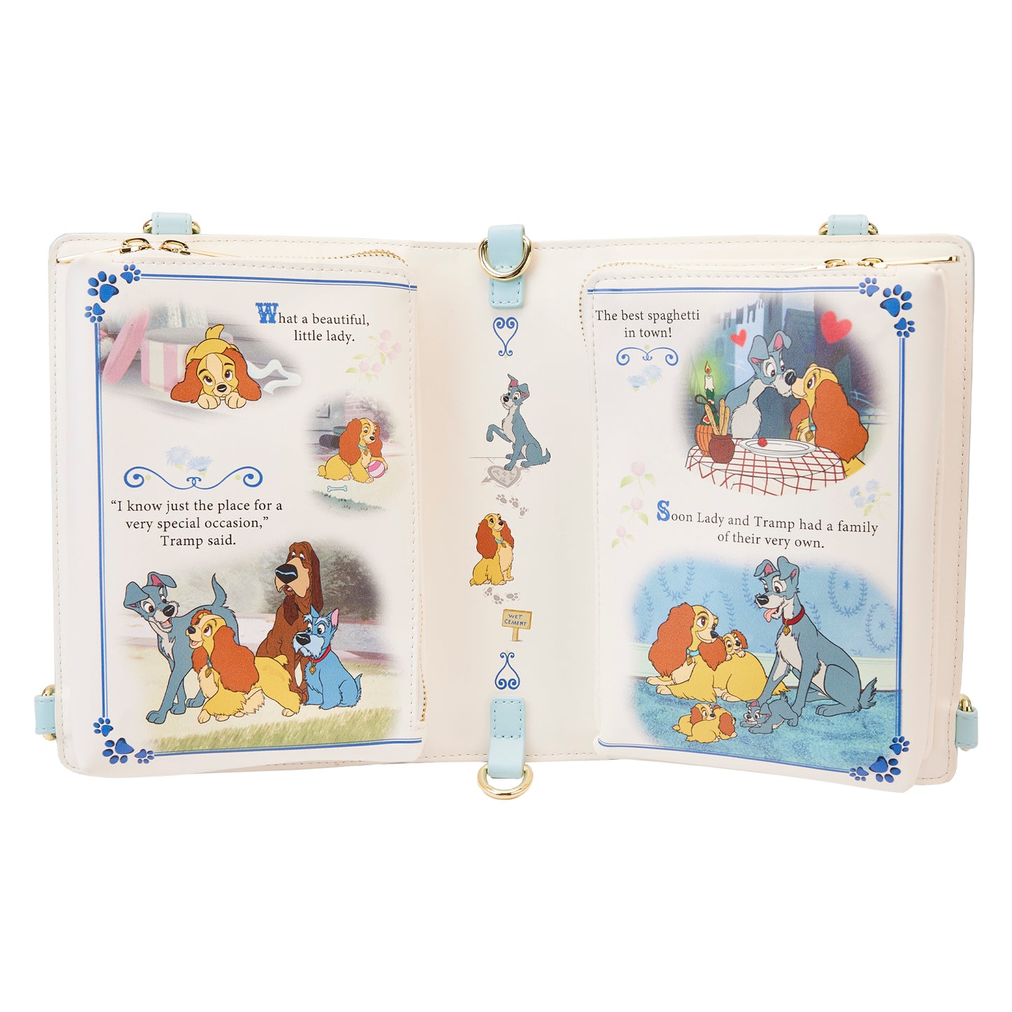 Loungefly Disney Lady And The Tramp Classic Book Convertible Crossbody Purse