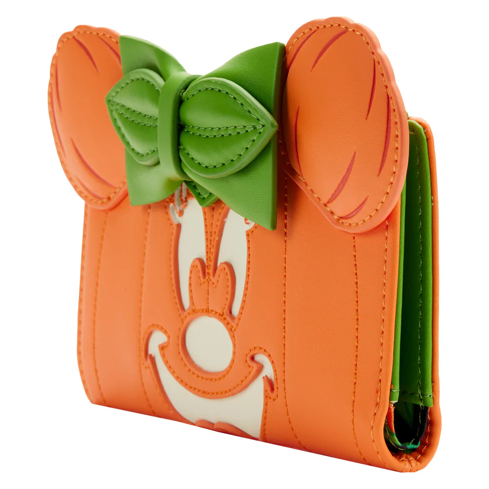 Loungefly Minnie Mouse Glow in the Dark Pumpkin Flap Wallet