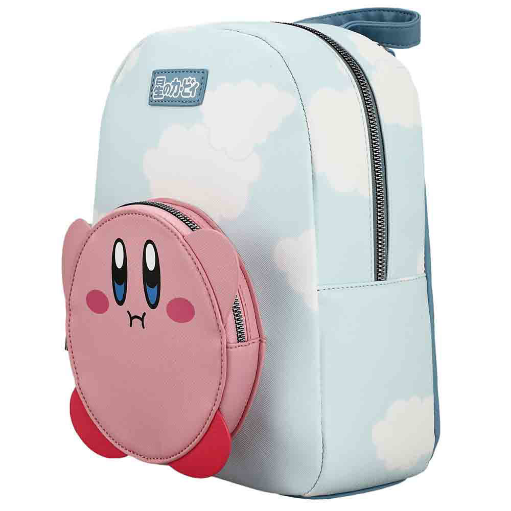 BioWorld Kirby Die-Cut Pocket & Cloud Print Mini Backpack