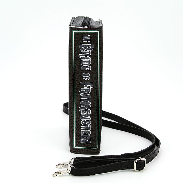 Bride Of Frankenstein Book Clutch & Crossbody Purse Black