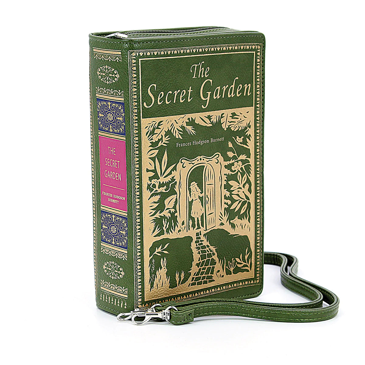 The Secret Garden Book Clutch & Crossbody Purse Green