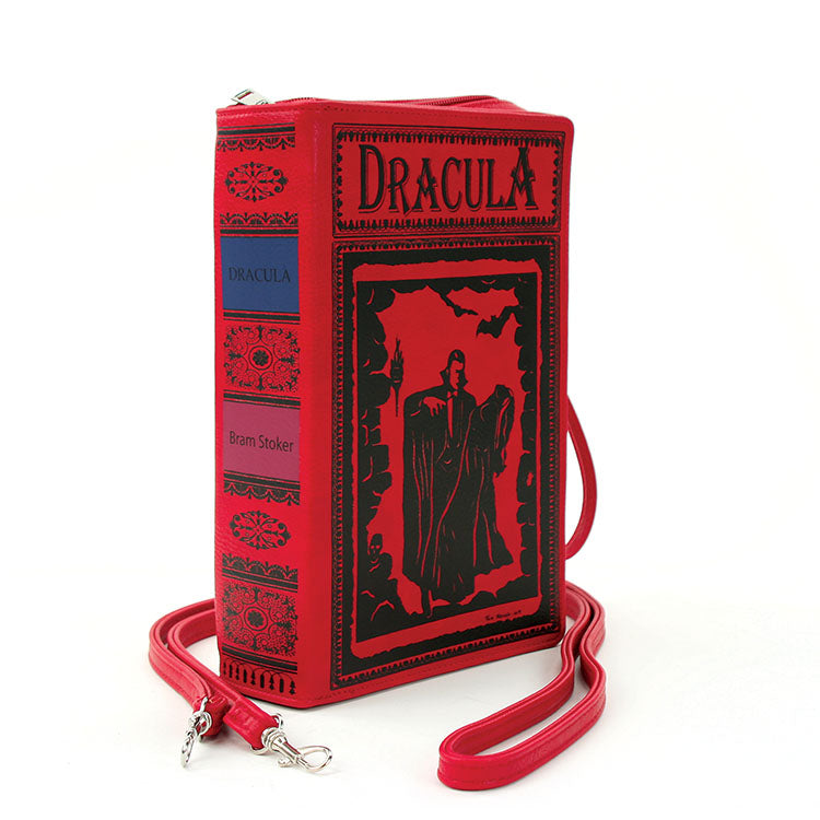 Dracula By: Bram Stoker Book Clutch & Crossbody Purse Red