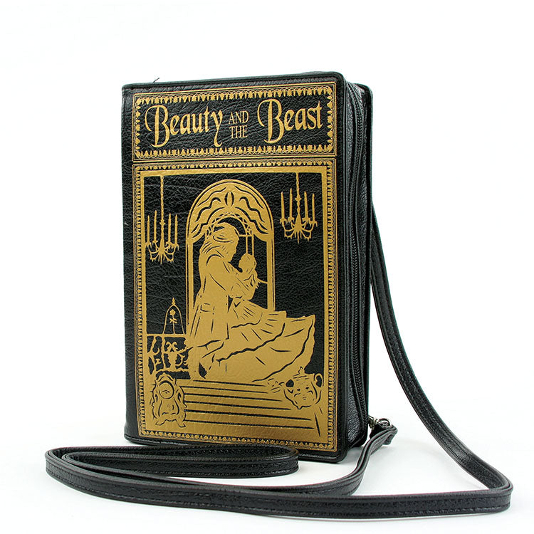 Beauty & The Beast Book Clutch & Crossbody Purse